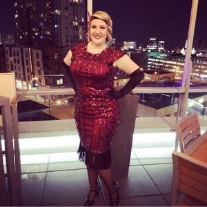 Maroon Flapper Dress
